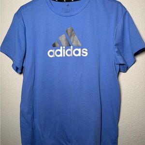 Adidas Men's Short Sleeve Blue Tee